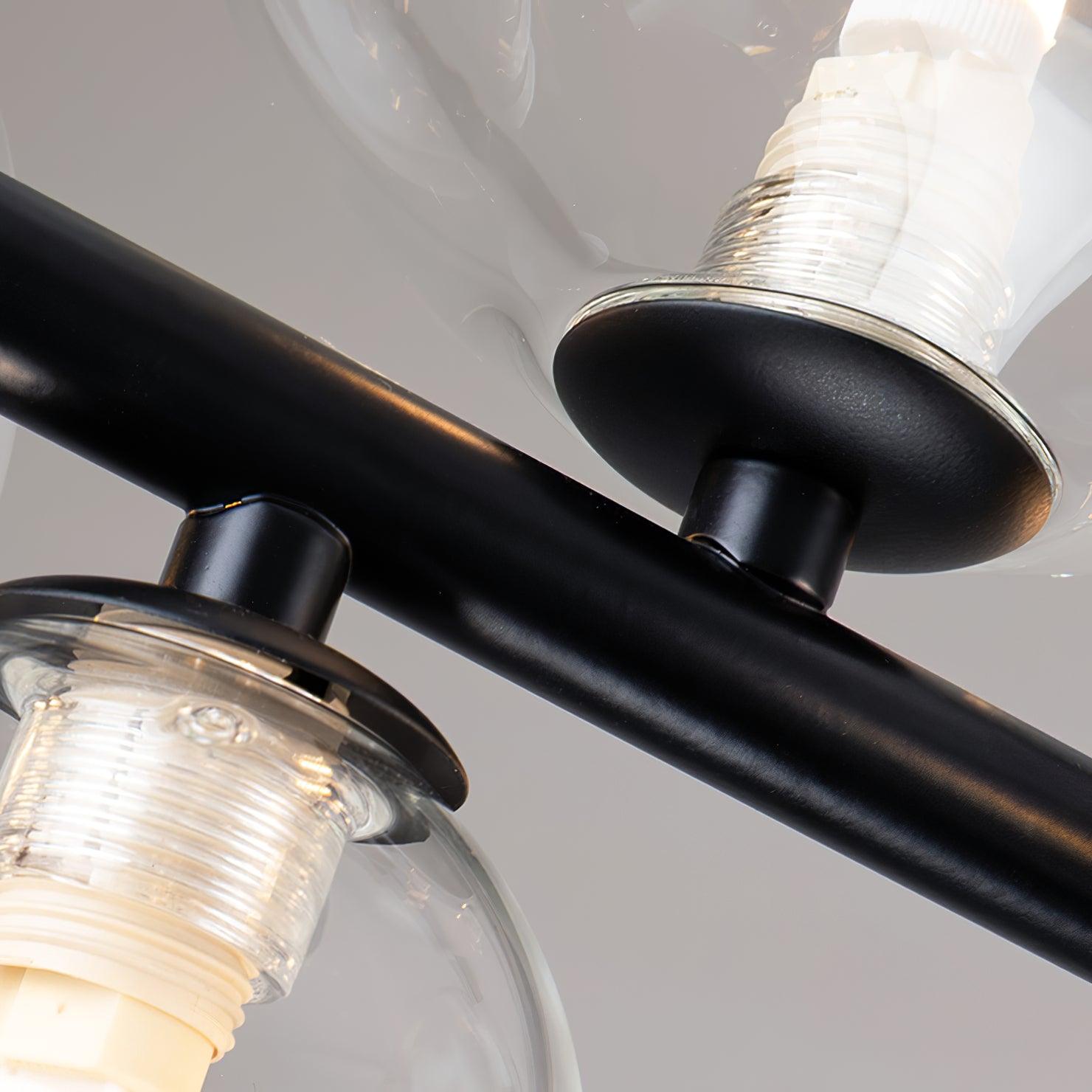 Edvane Chandelier Glass Bubble Nordic Black LED-Neutral Decor
