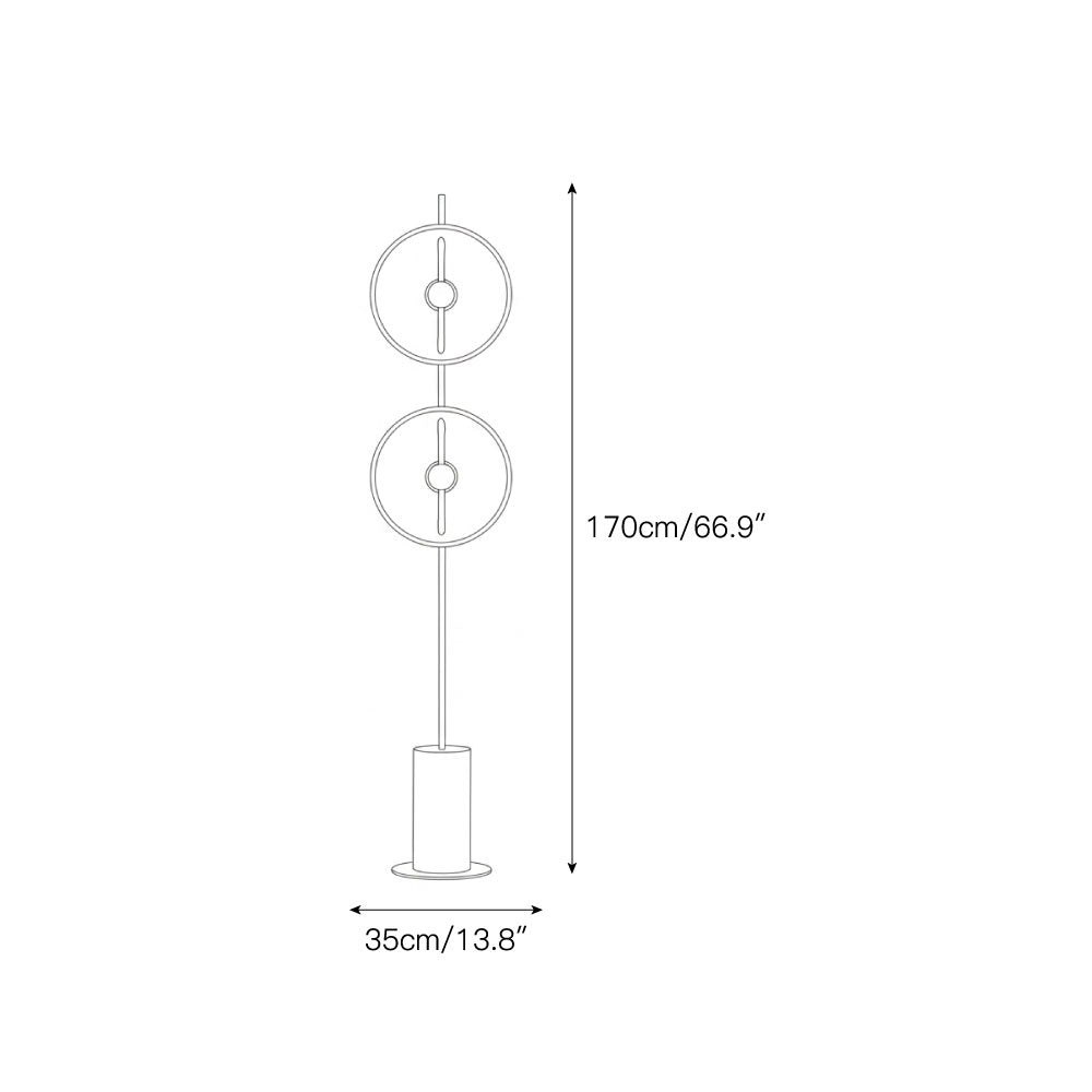 The Mito Floor Lamp shown in the black finish.