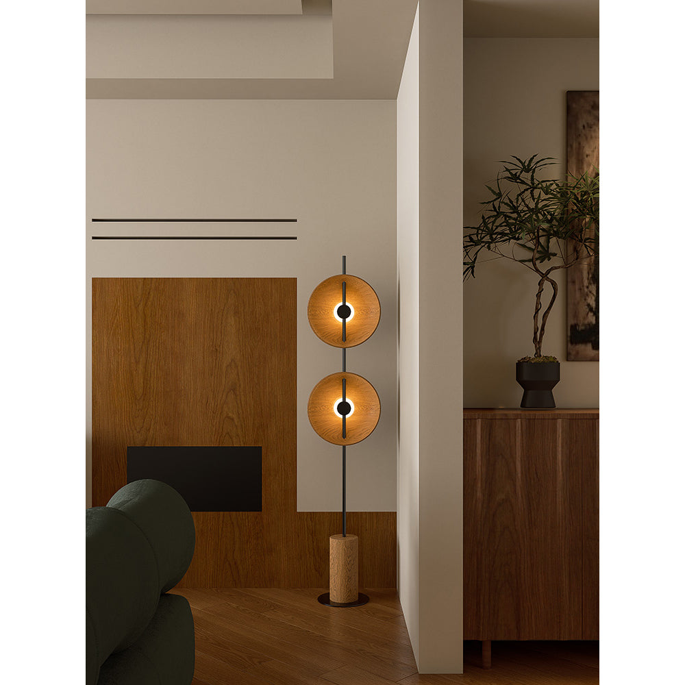 Mito Floor Lamp in a contemporary bedroom.