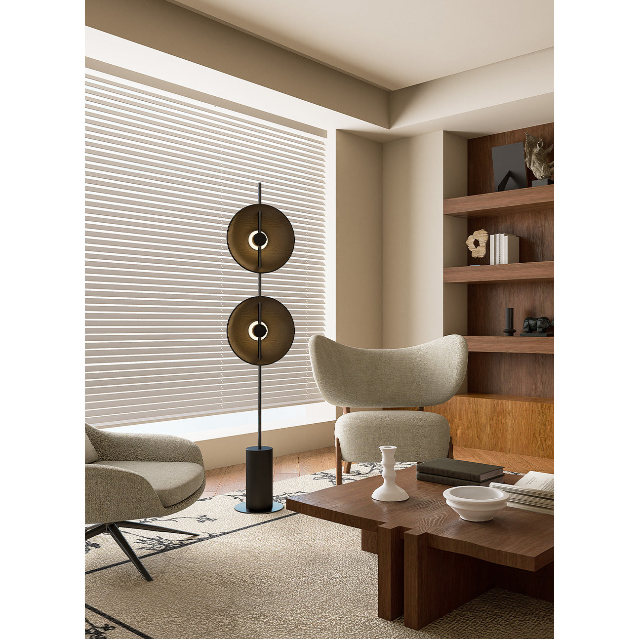 Dimensional drawing of the Mito Floor Lamp.