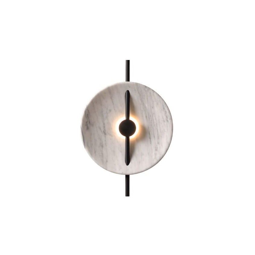 The Mito Marble Wall Lamp shown in a black finish.