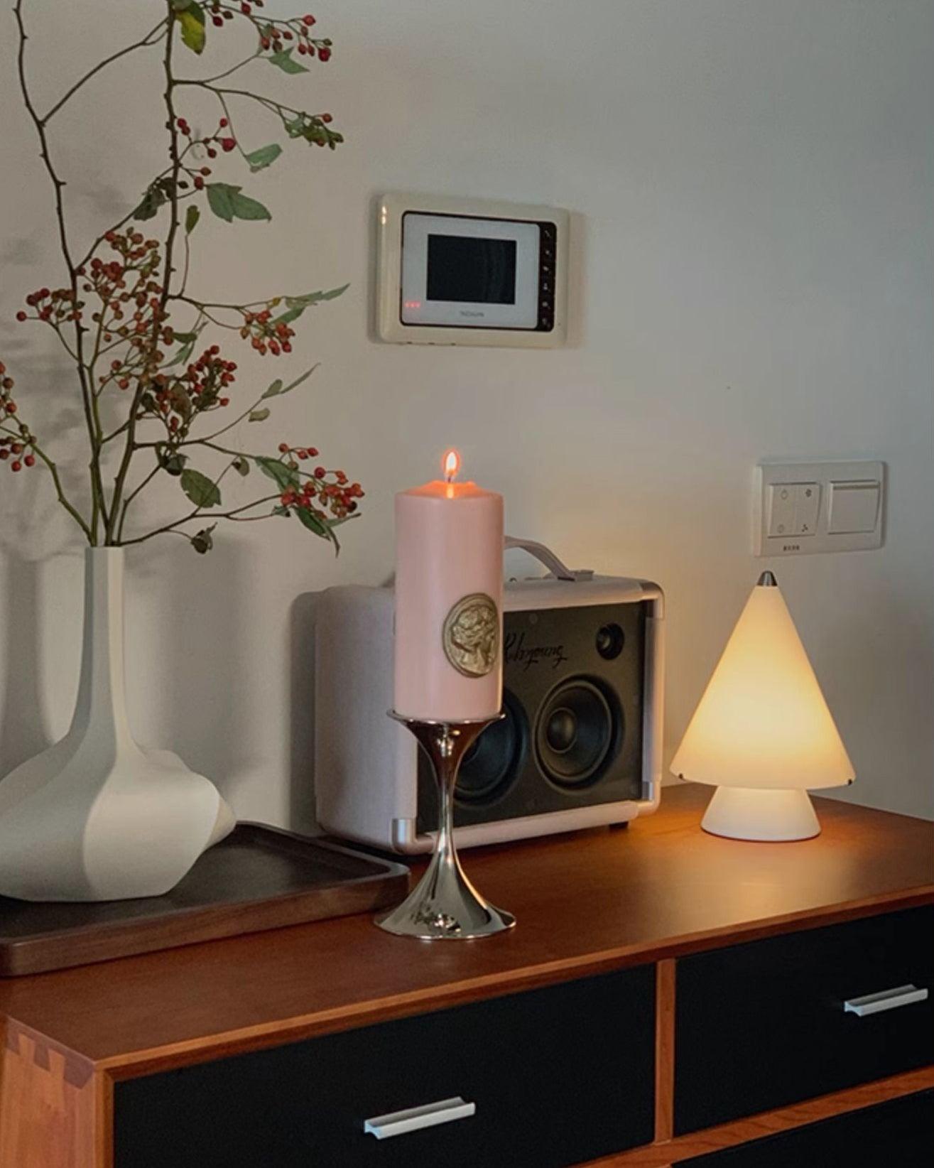 Lrtvin Minimalist Glass Table Lamp-Neutral Decor
