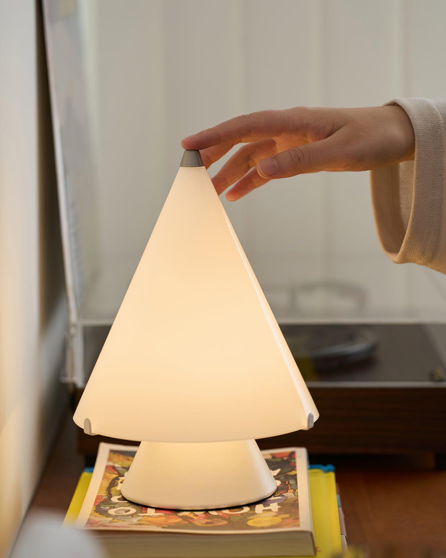Lrtvin Minimalist Glass Table Lamp-Neutral Decor
