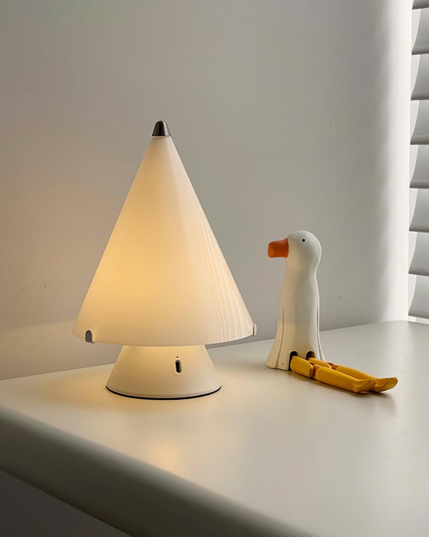 Lrtvin Minimalist Glass Table Lamp-Neutral Decor