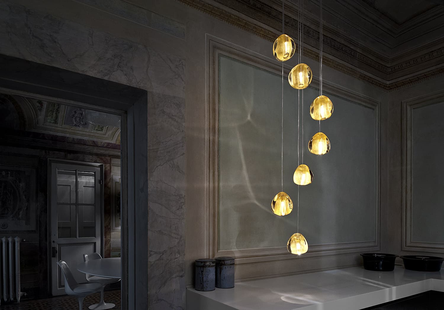 Gevlin Postmodern Luxury Cherry Crystal Pendant Lamp-Neutral Decor