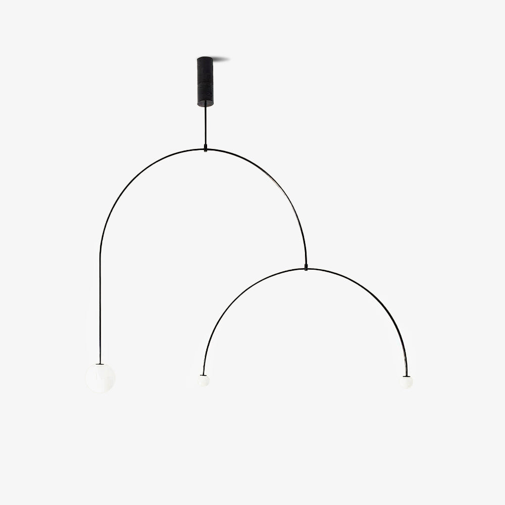 Lustra Chandelier Mobile Black Minimalist-Neutral Decor