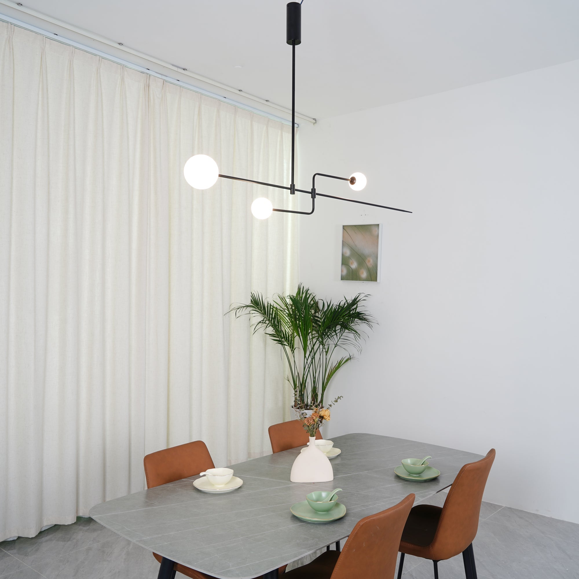 Lustra Chandelier Mobile Black Minimalist-Neutral Decor
