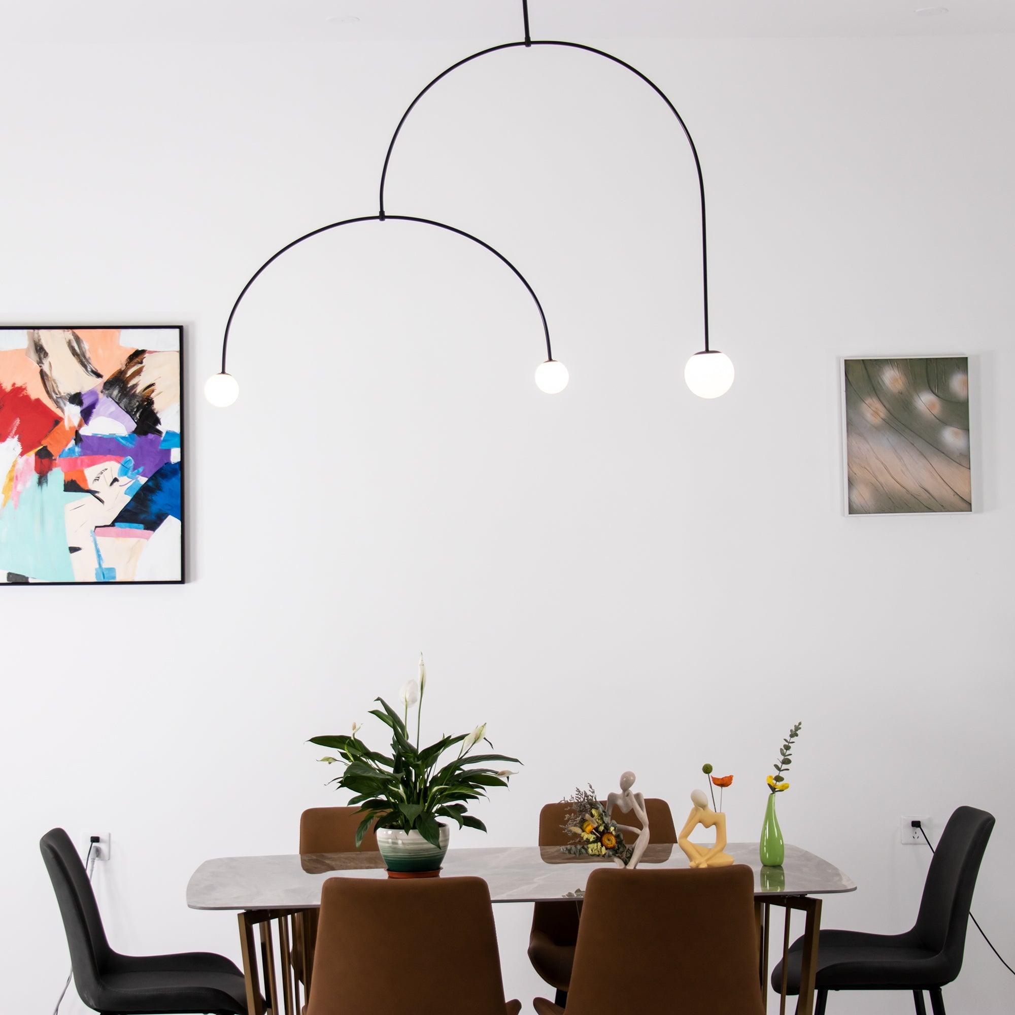 Lustra Chandelier Mobile Black Minimalist-Neutral Decor