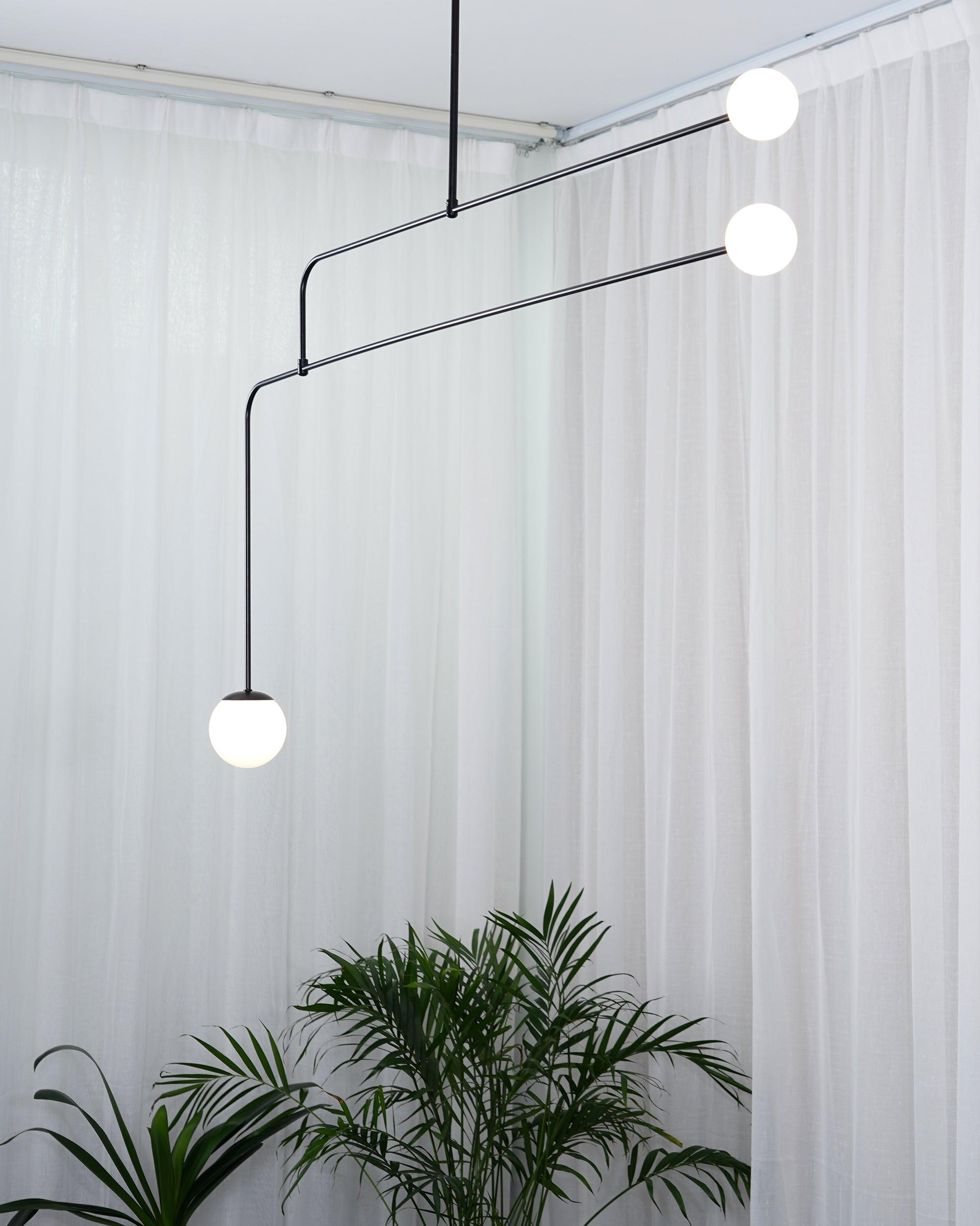 Lustra Chandelier Mobile Black Minimalist-Neutral Decor