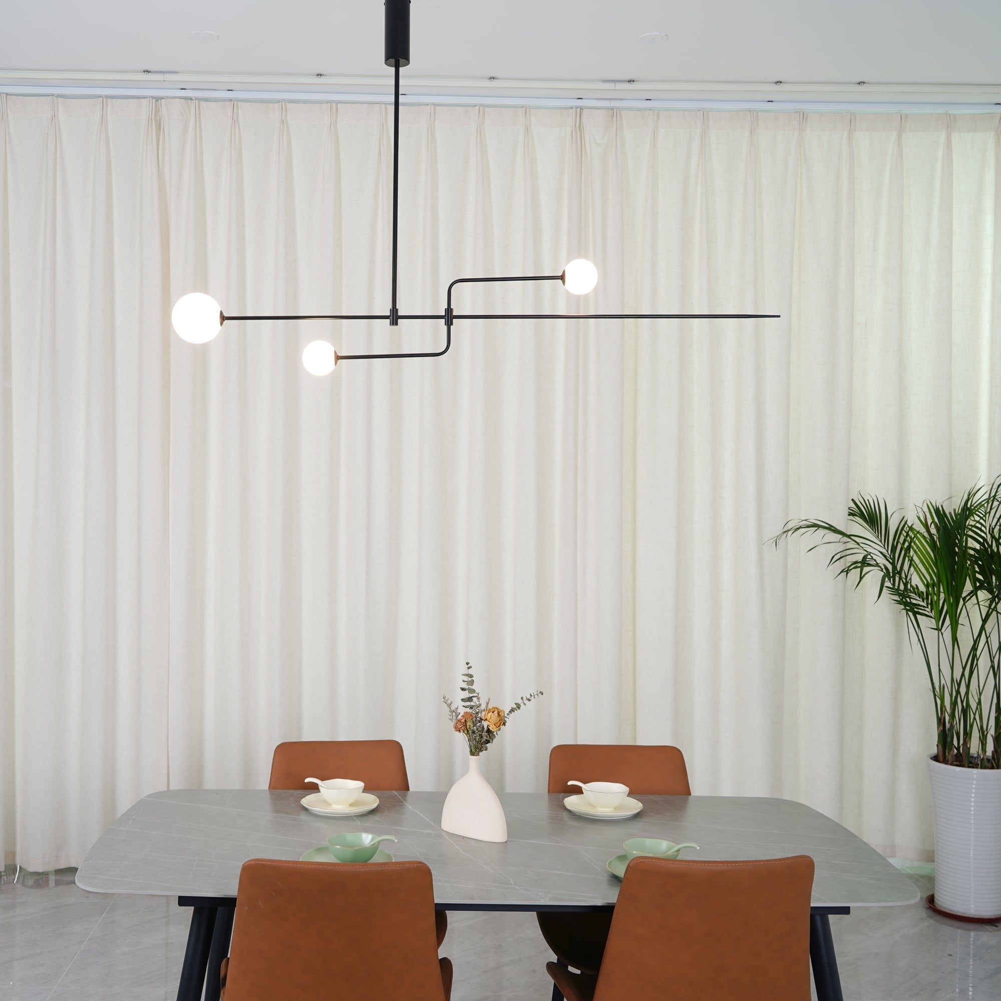 Lustra Chandelier Mobile Black Minimalist-Neutral Decor