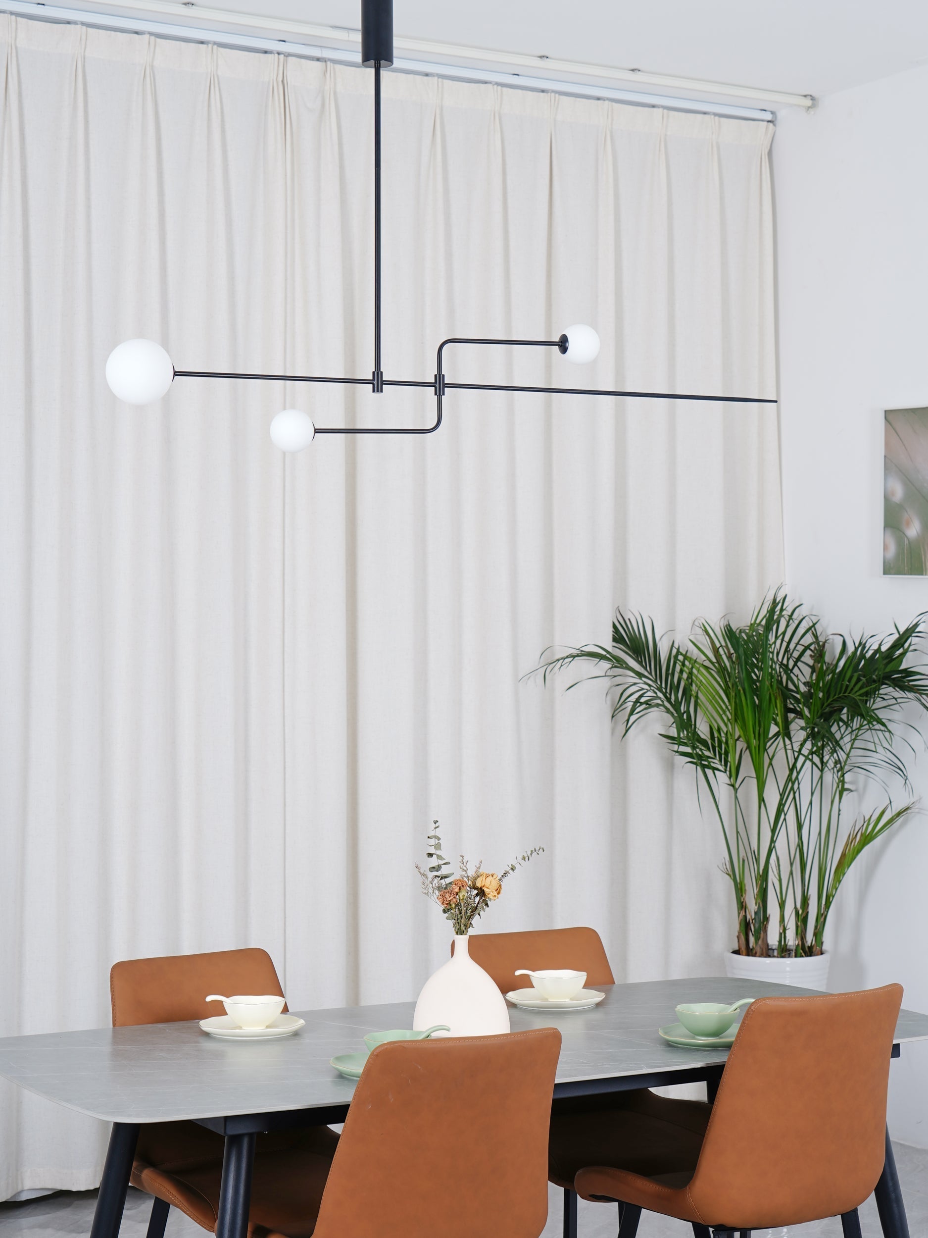 Lustra Chandelier Mobile Black Minimalist-Neutral Decor