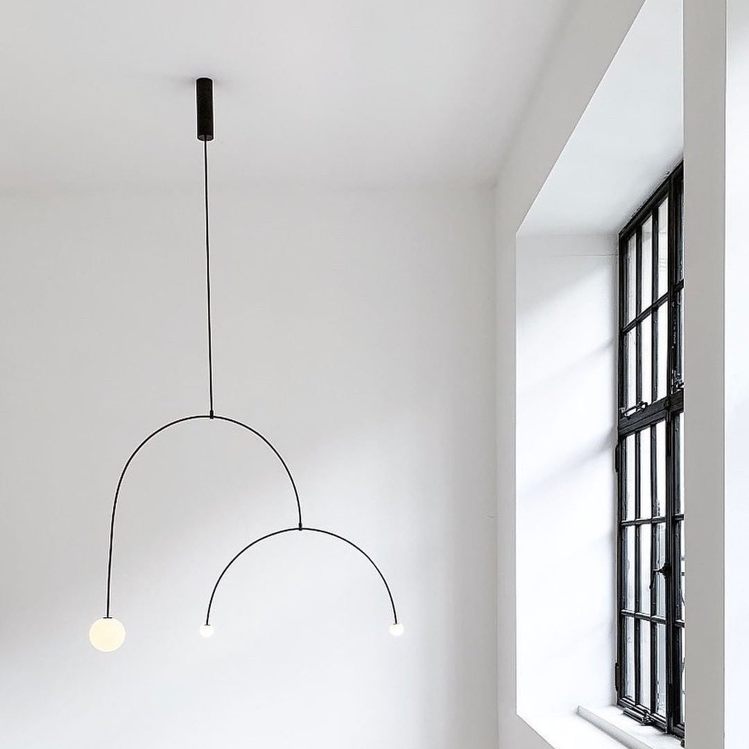 Lustra Chandelier Mobile Black Minimalist-Neutral Decor