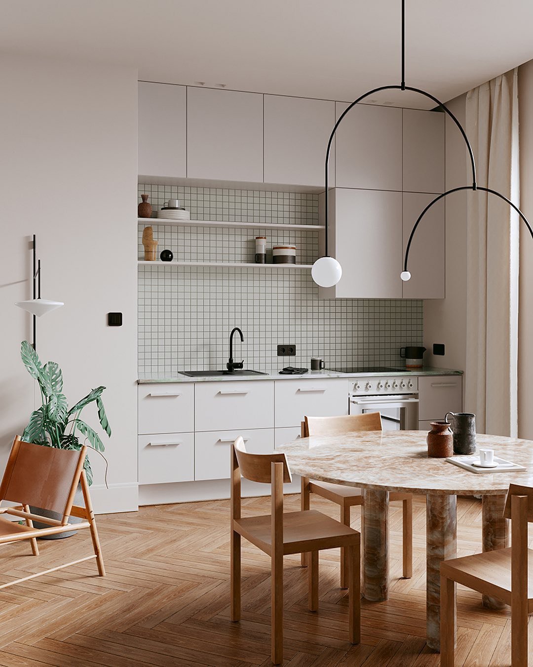 Lustra Chandelier Mobile Black Minimalist-Neutral Decor
