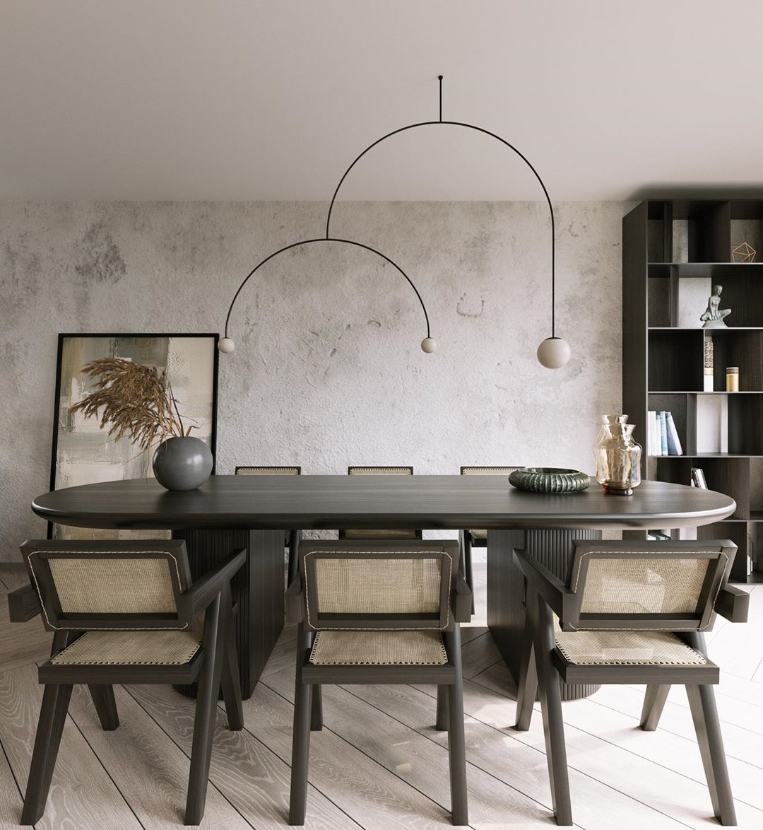 Lustra Chandelier Mobile Black Minimalist-Neutral Decor