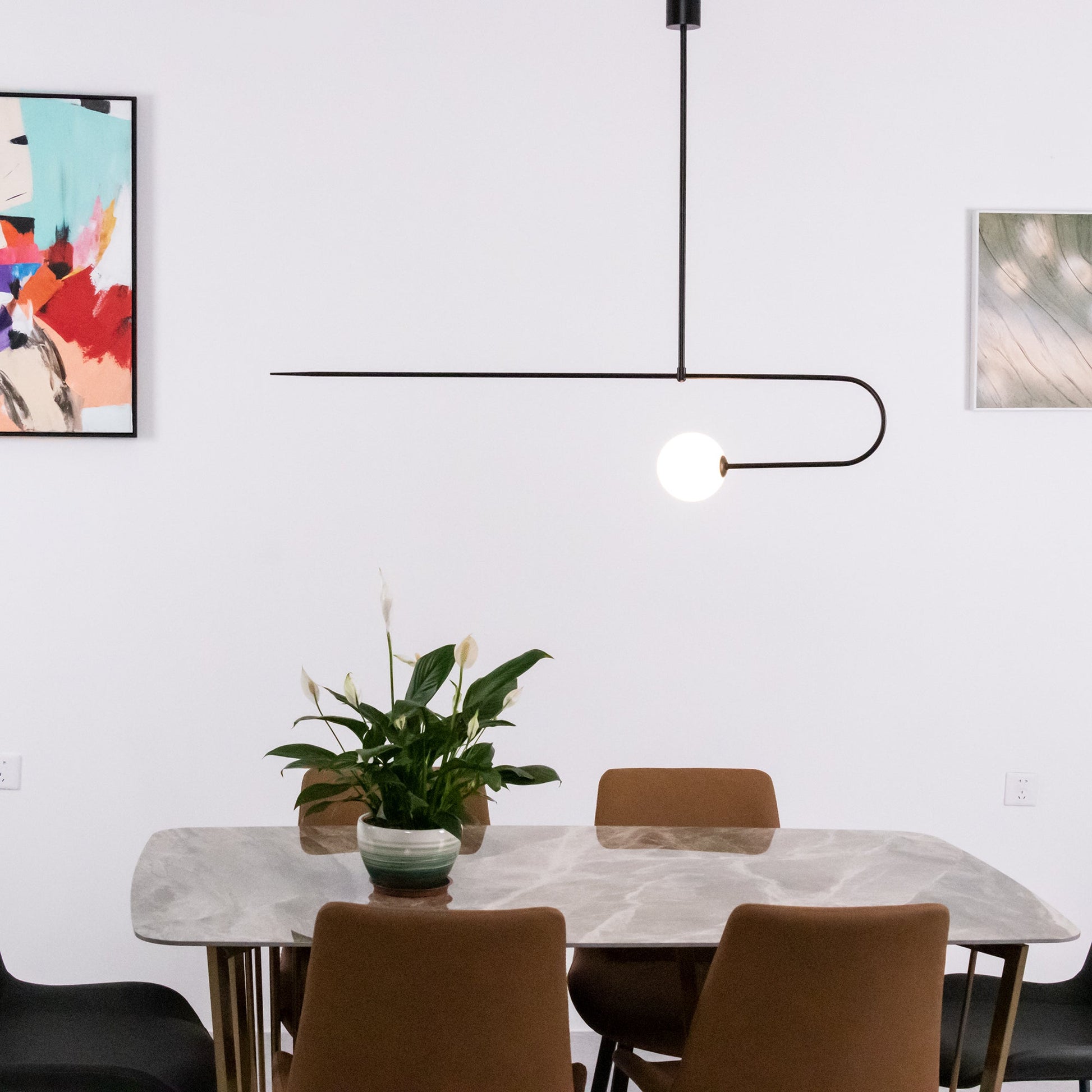Lustra Chandelier Mobile Black Minimalist-Neutral Decor