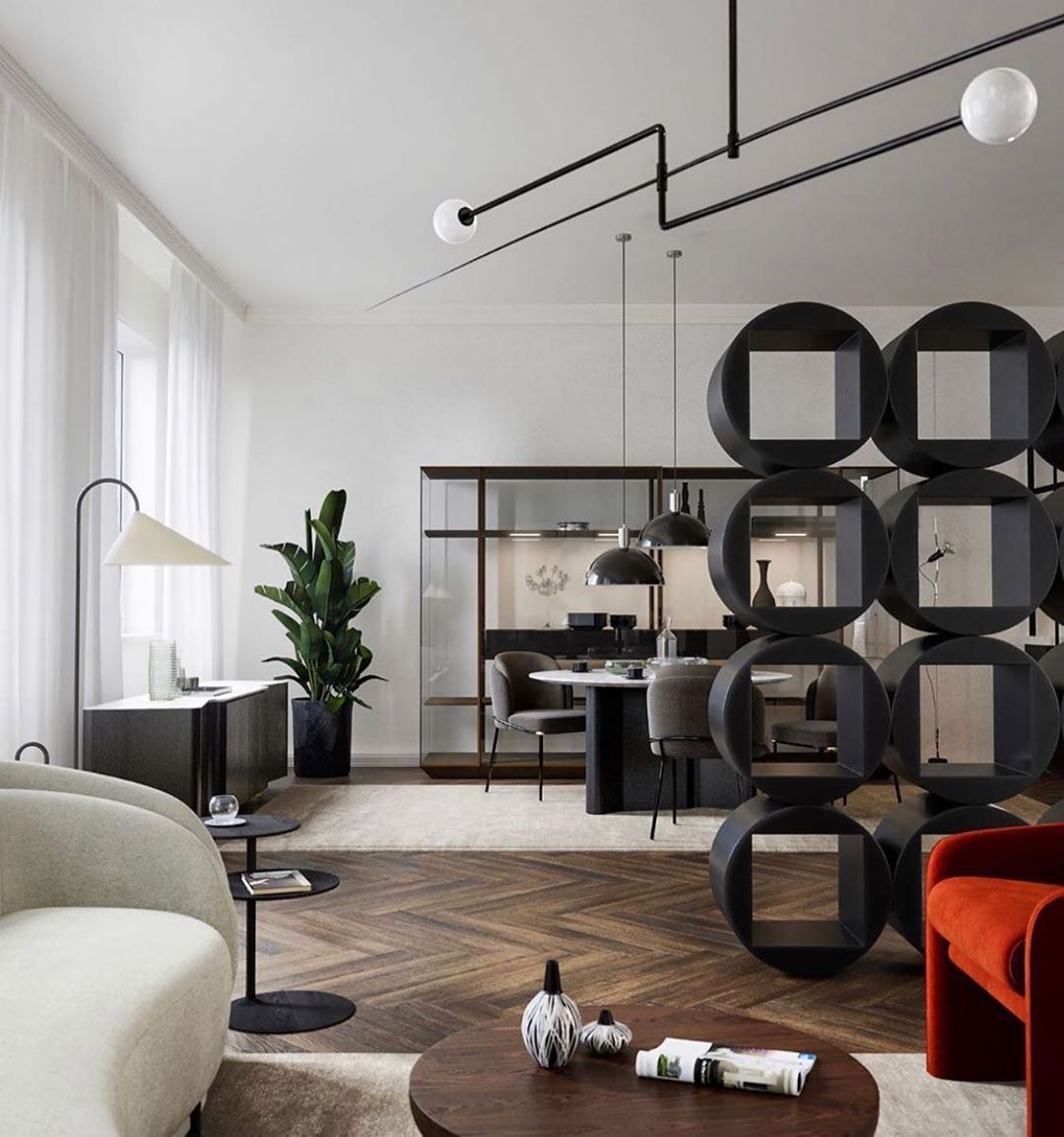 Lustra Chandelier Mobile Black Minimalist-Neutral Decor