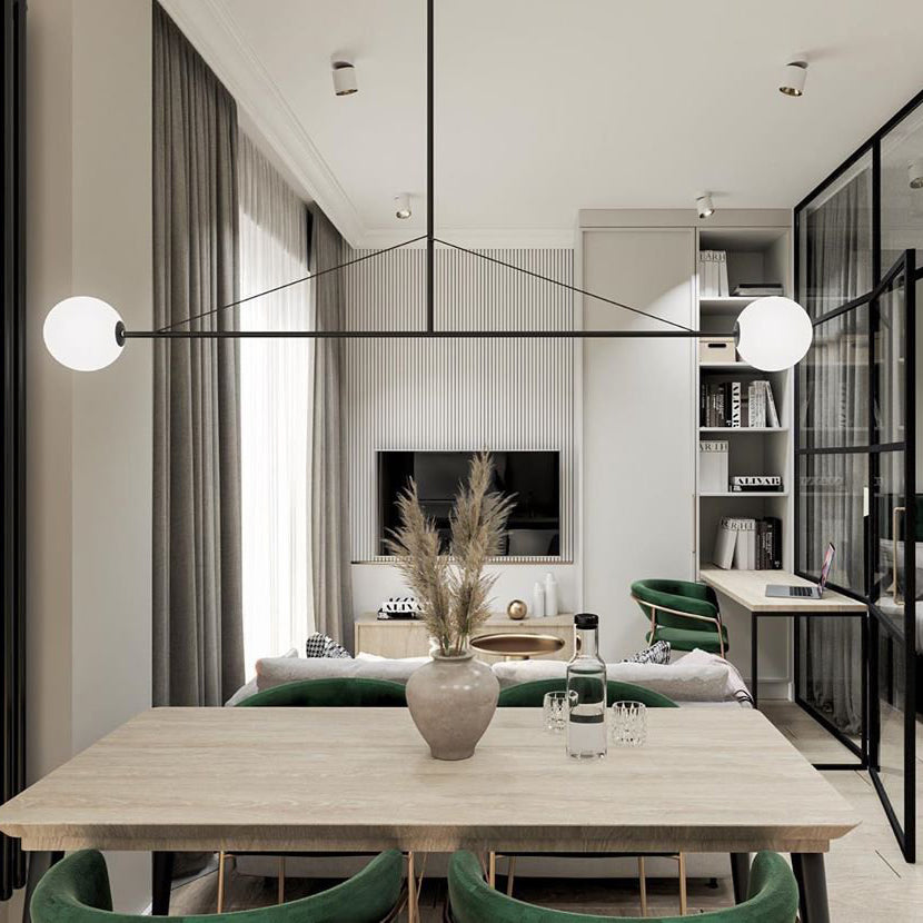 Lustra Chandelier Mobile Black Minimalist-Neutral Decor