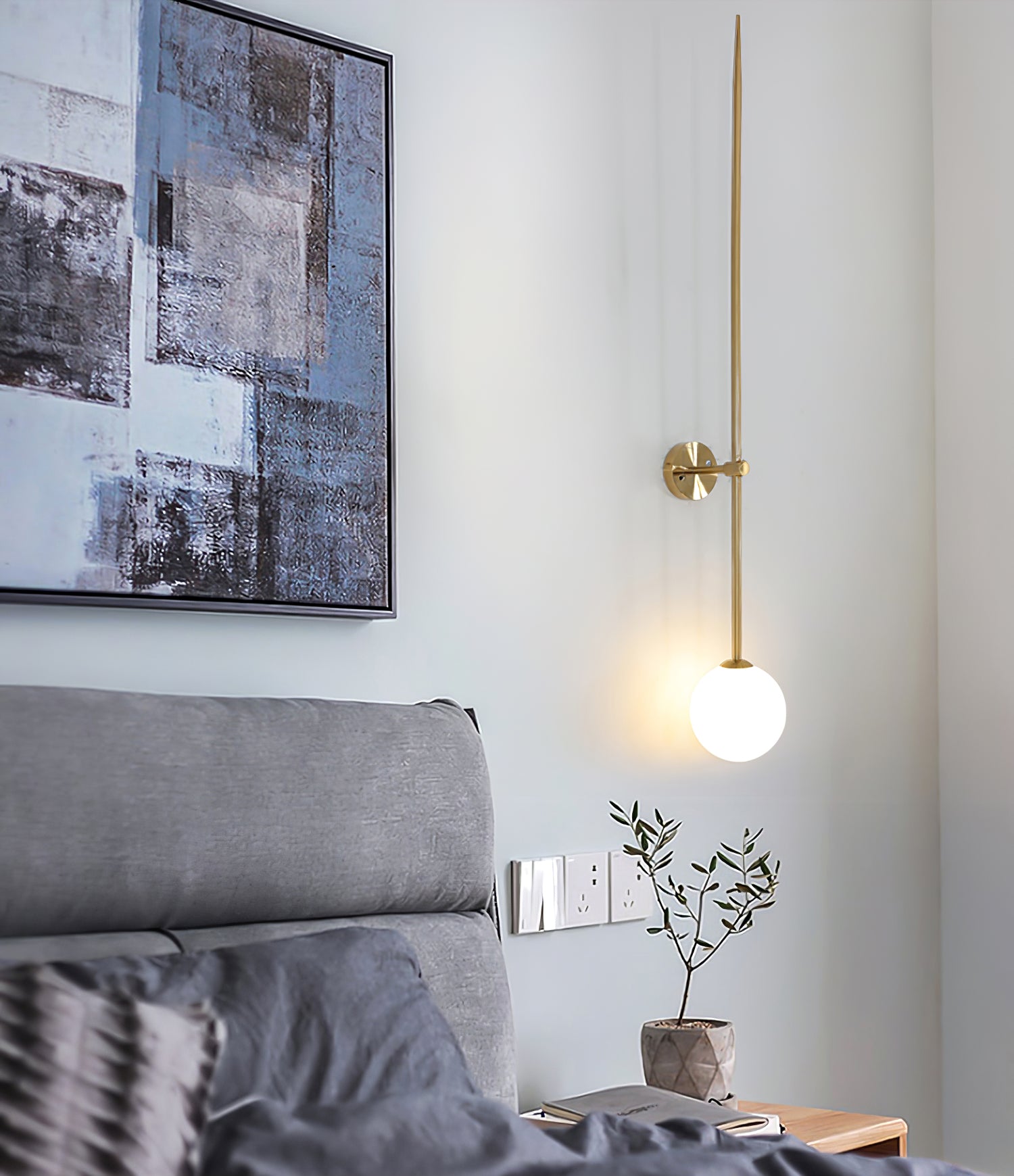Erixon Modern Minimalist Mobile Glass Wall Lamp-Neutral Decor
