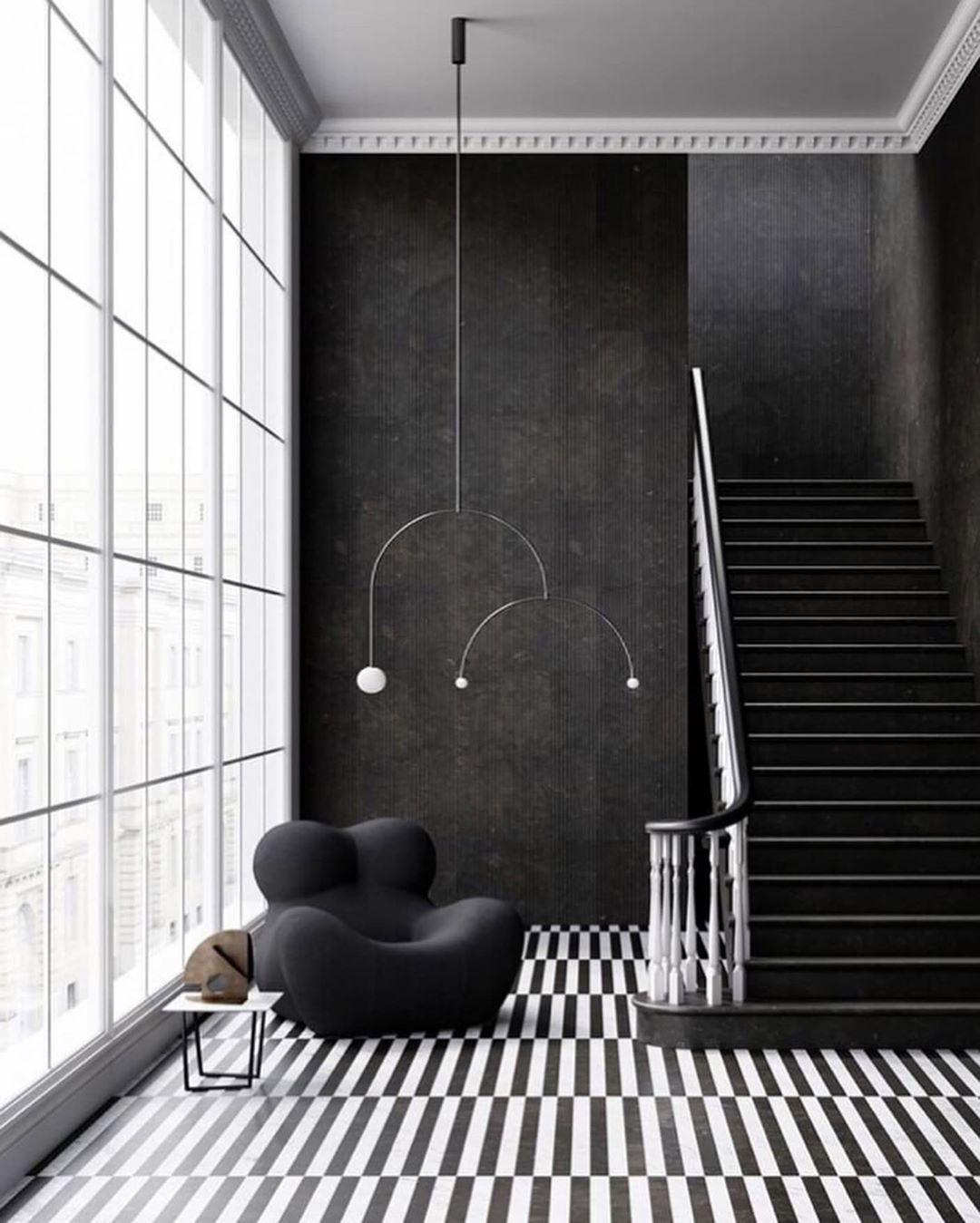 Lustra Chandelier Mobile Black Minimalist-Neutral Decor