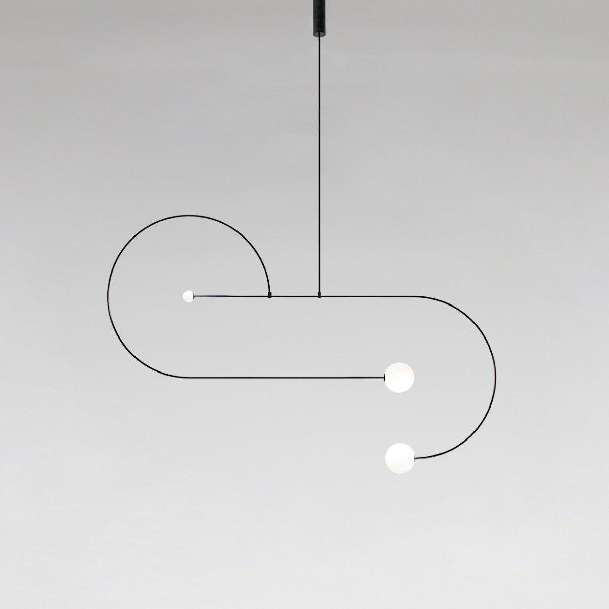 Lustra Chandelier Mobile Black Minimalist-Neutral Decor