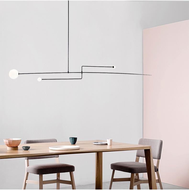 Lustra Chandelier Mobile Black Minimalist-Neutral Decor