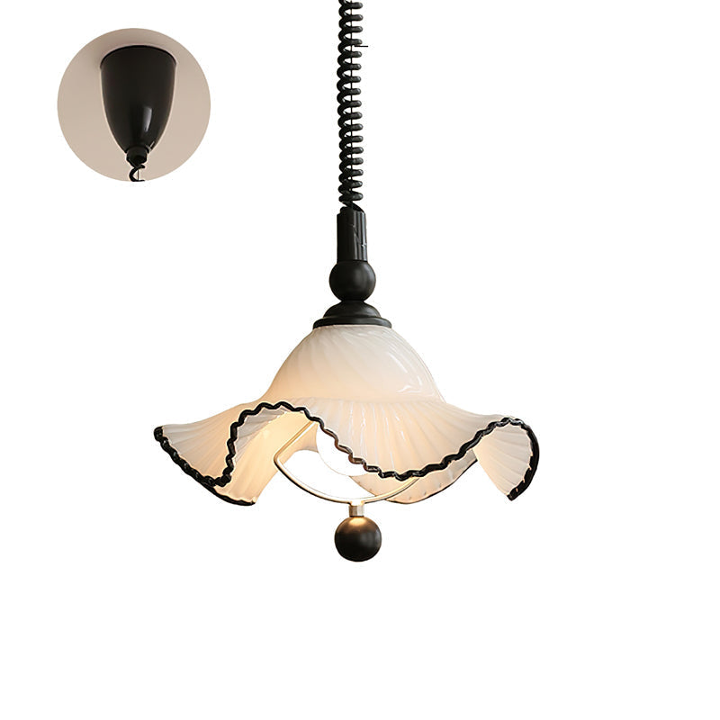Unlit view of the Mobo Pendant Light, showing the texture of the glass.