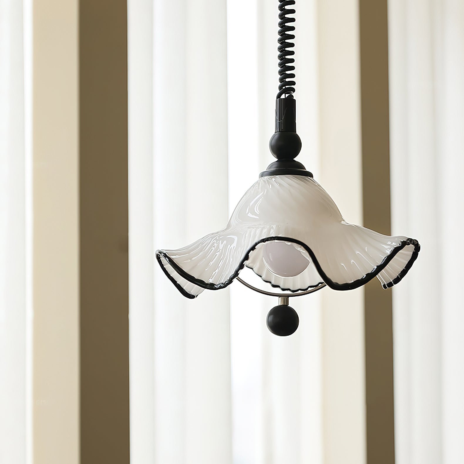 Mobo Pendant Light in a minimalist living room.