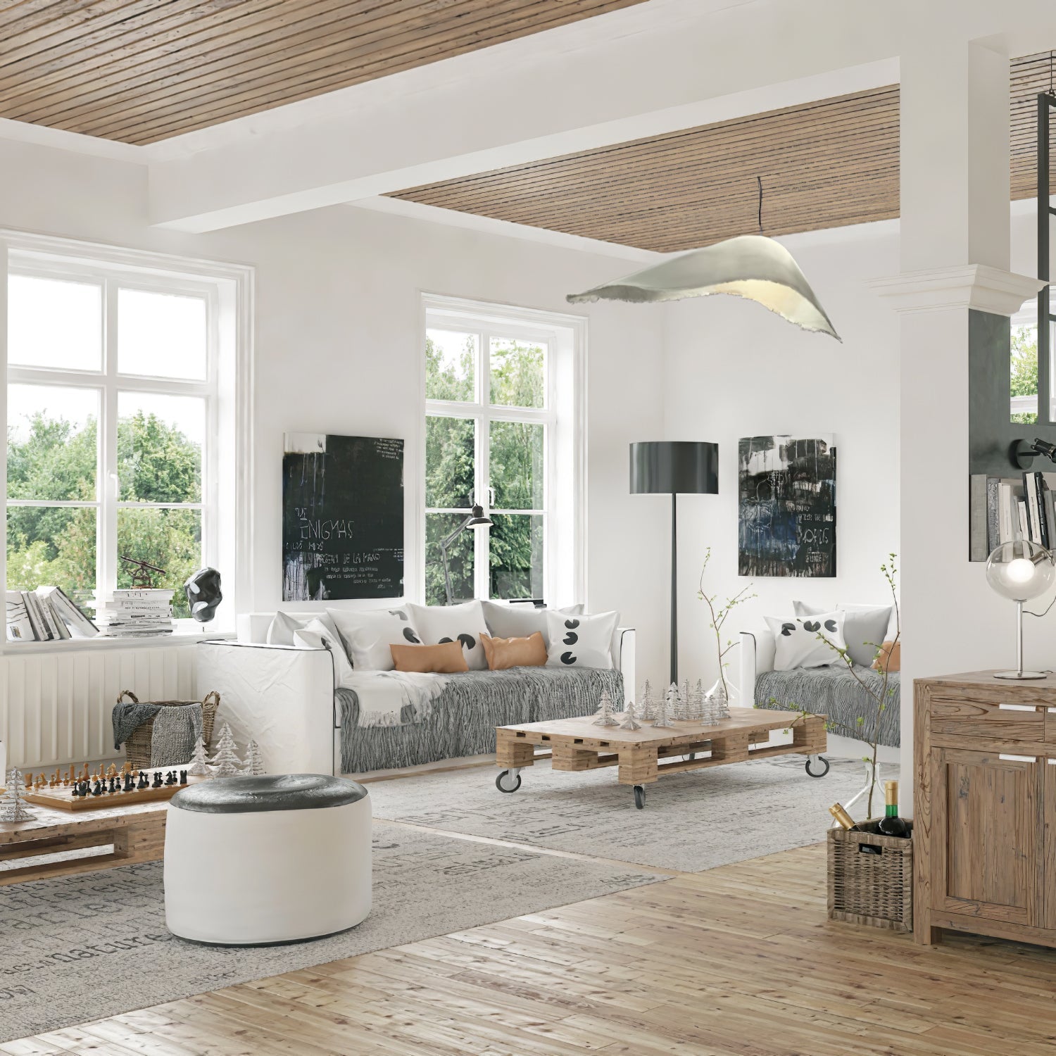 Lustra Pendant Lamp-Neutral Decor