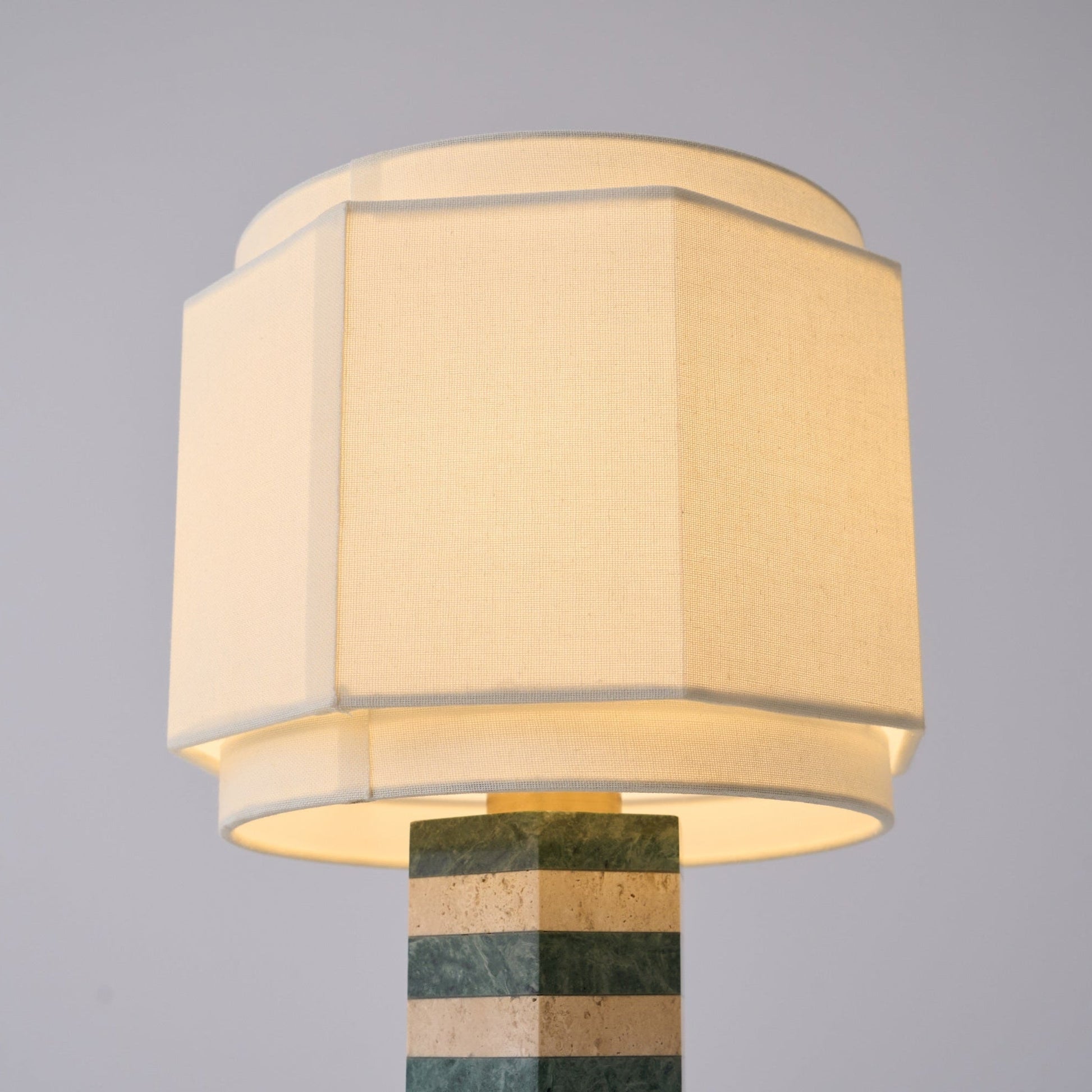 Stripes Fabric Table Lamp-Neutral Decor