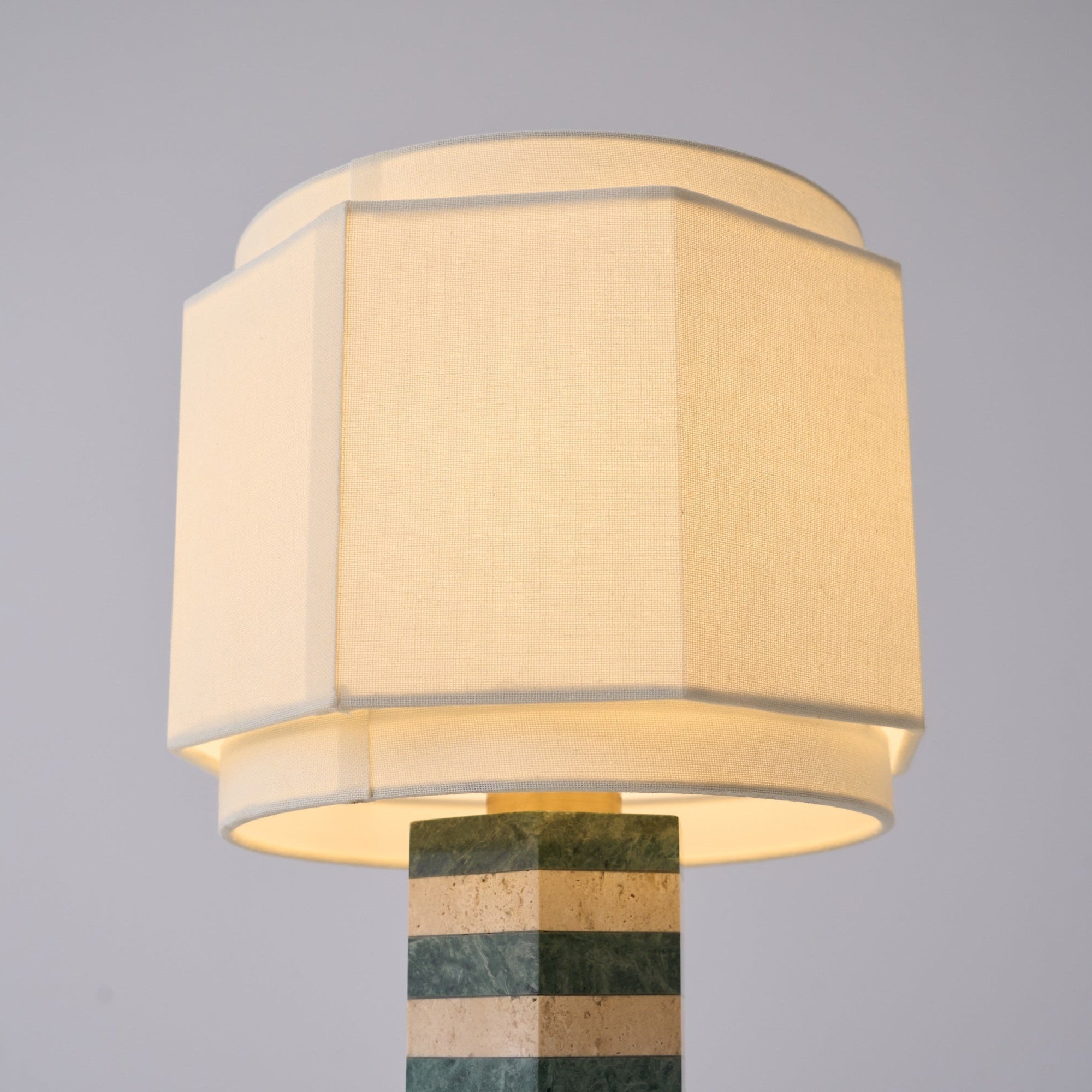 Stripes Fabric Table Lamp-Neutral Decor