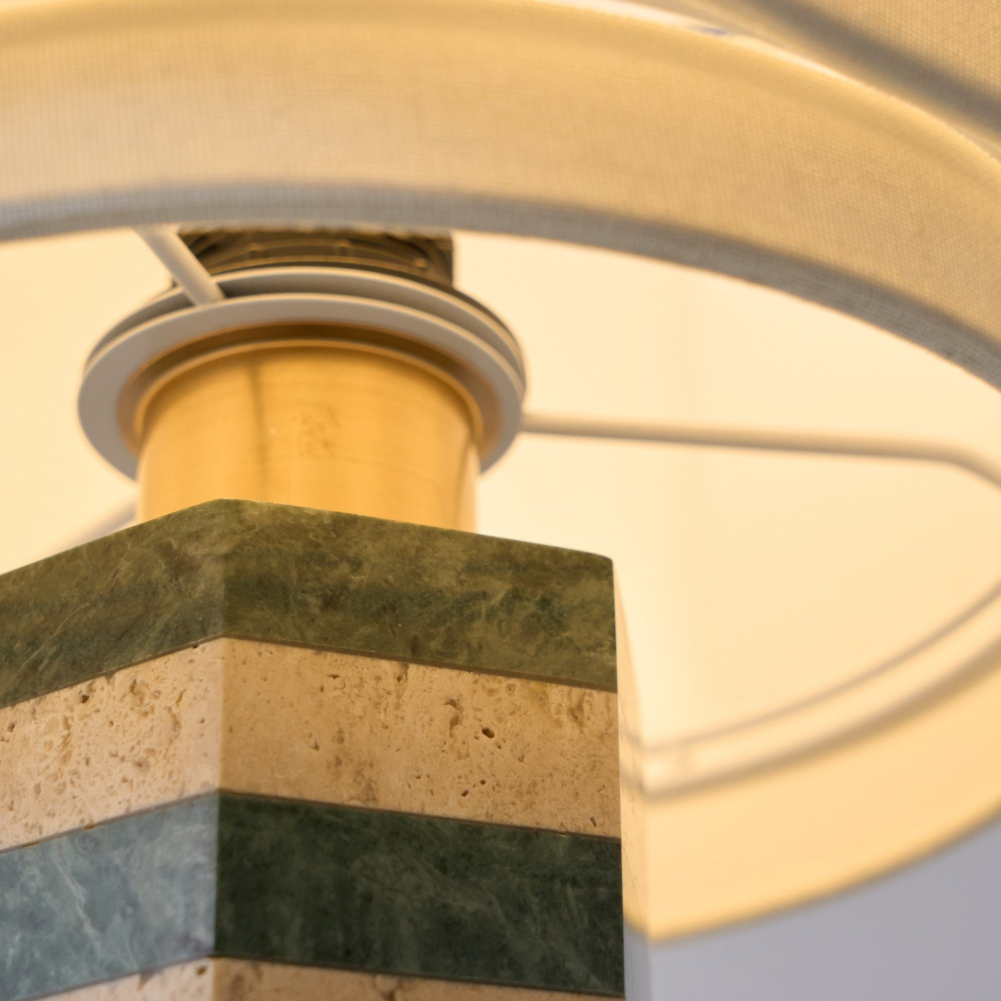 Stripes Fabric Table Lamp-Neutral Decor