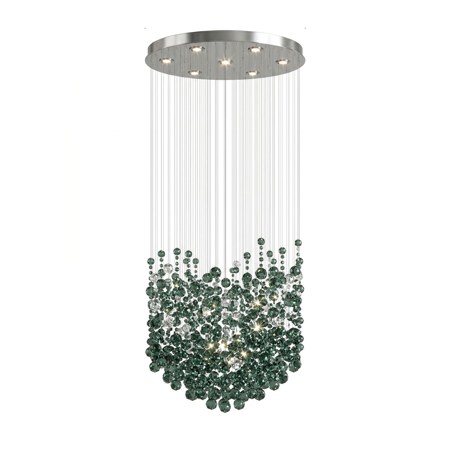 Emerald Rainfall Crystal Customize Chandelier-Neutral Decor