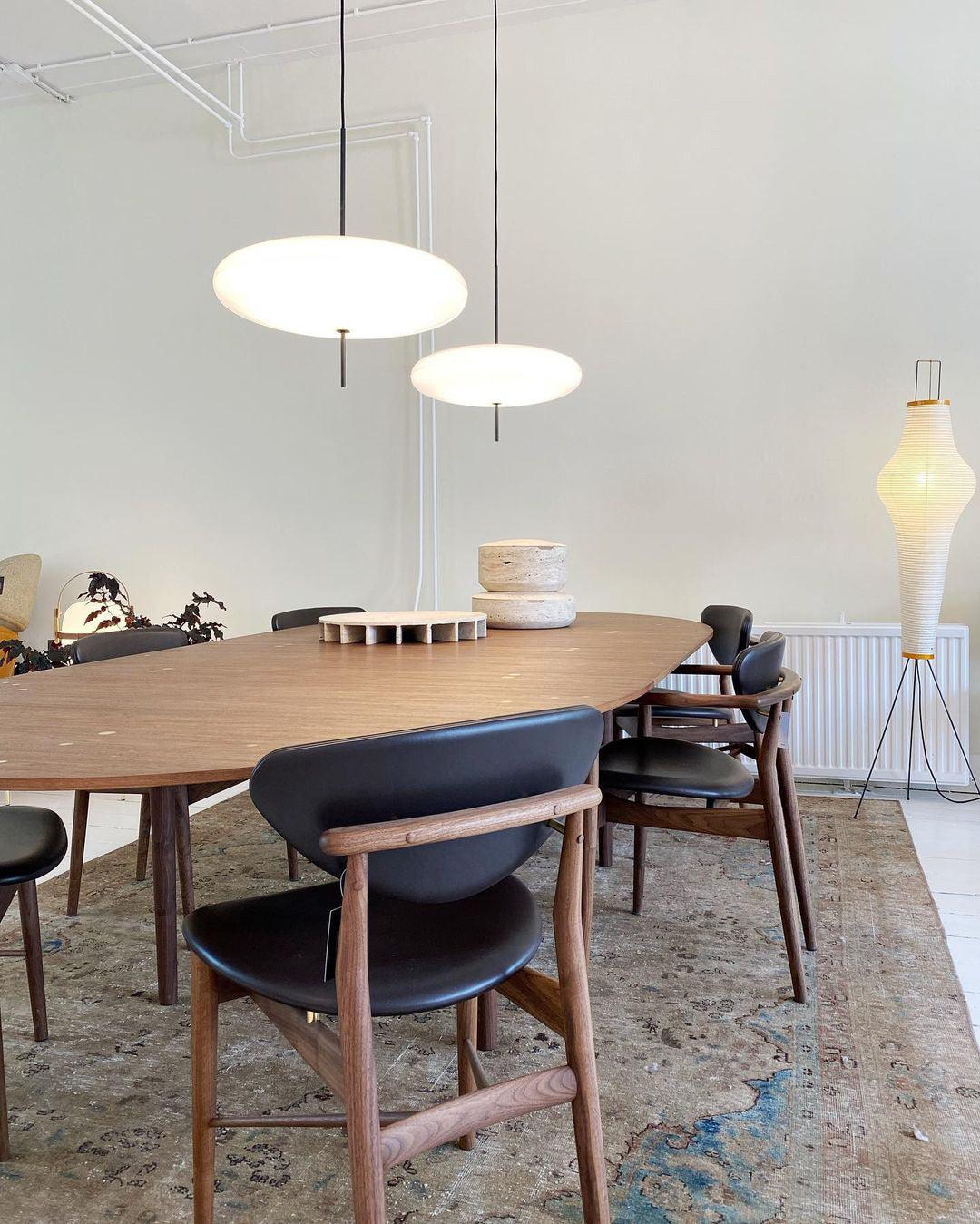 Lustra Pendant Lamp Joined Black-Painted for Living Room-Neutral Decor
