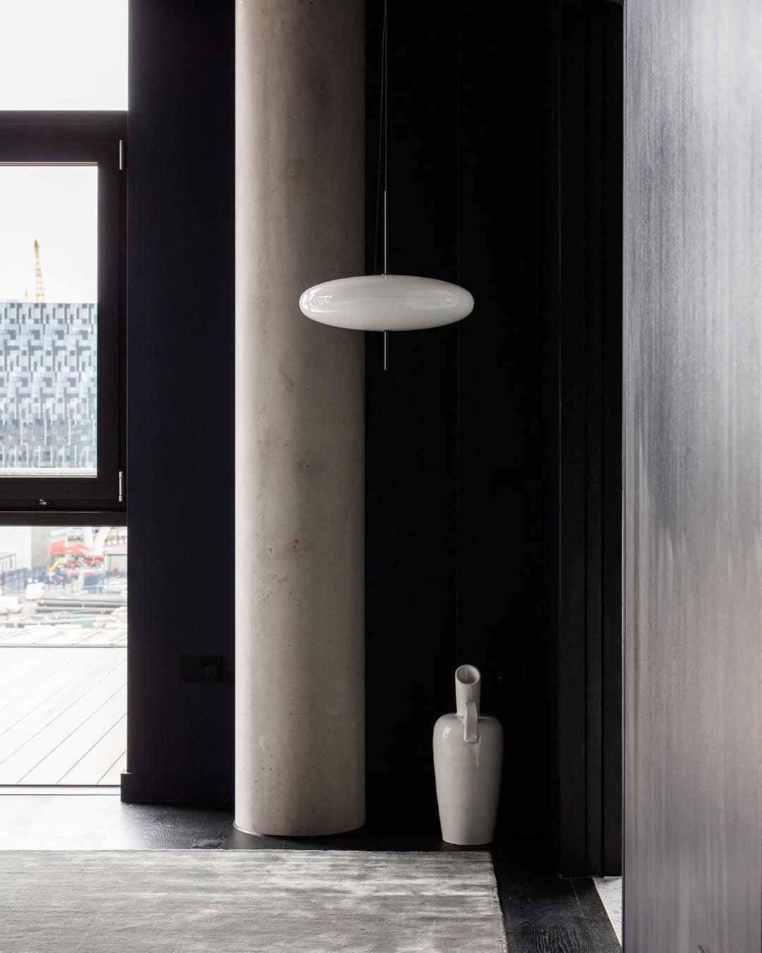 Lustra Pendant Lamp Joined Black-Painted for Living Room-Neutral Decor