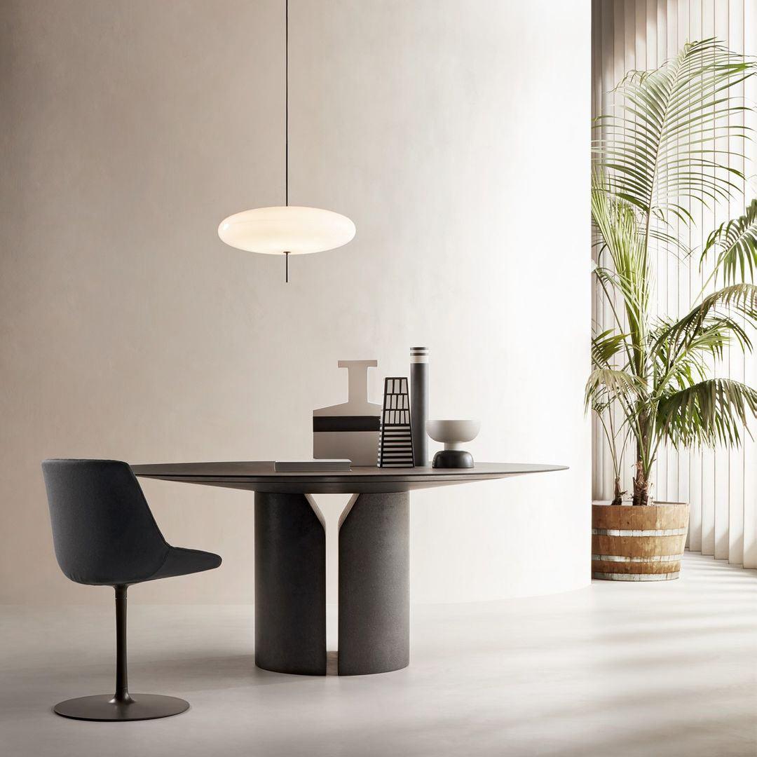 Lustra Pendant Lamp Joined Black-Painted for Living Room-Neutral Decor