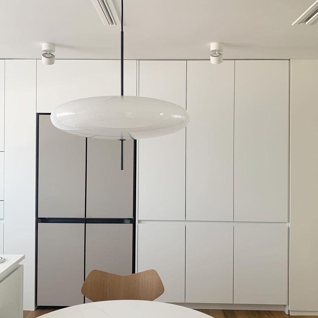 Lustra Pendant Lamp Joined Black-Painted for Living Room-Neutral Decor