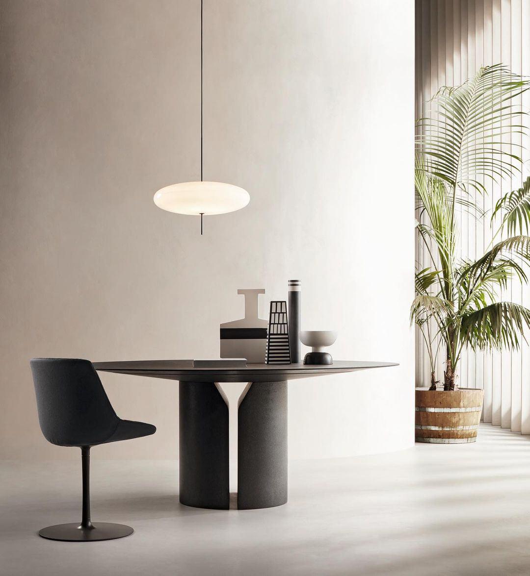 Lustra Pendant Lamp Joined Black-Painted for Living Room-Neutral Decor