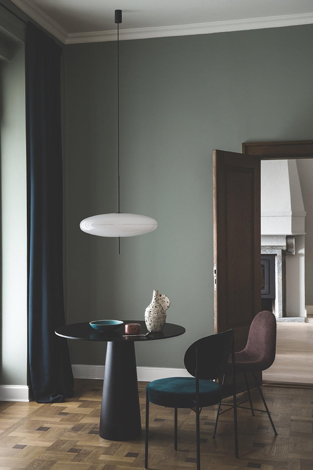 Lustra Pendant Lamp Joined Black-Painted for Living Room-Neutral Decor