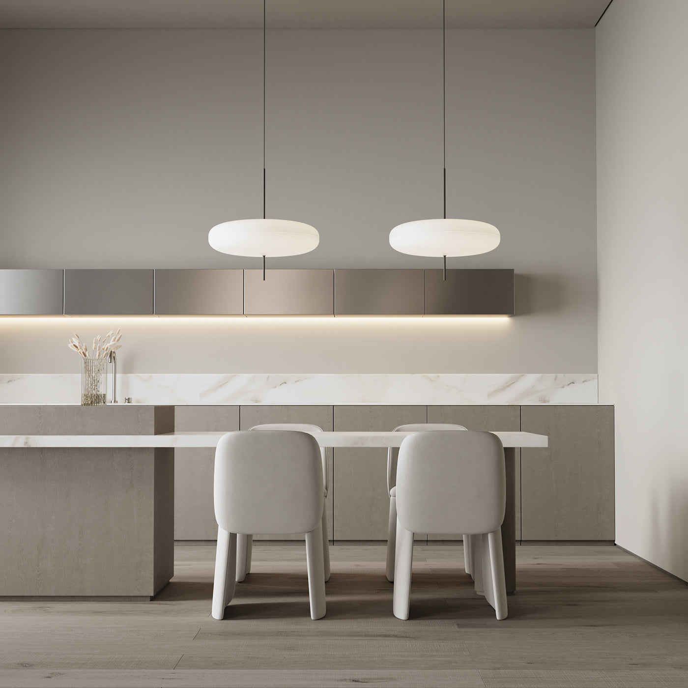 Quor Nordic Modern Oval Single Pendant Light - Neutral Decor