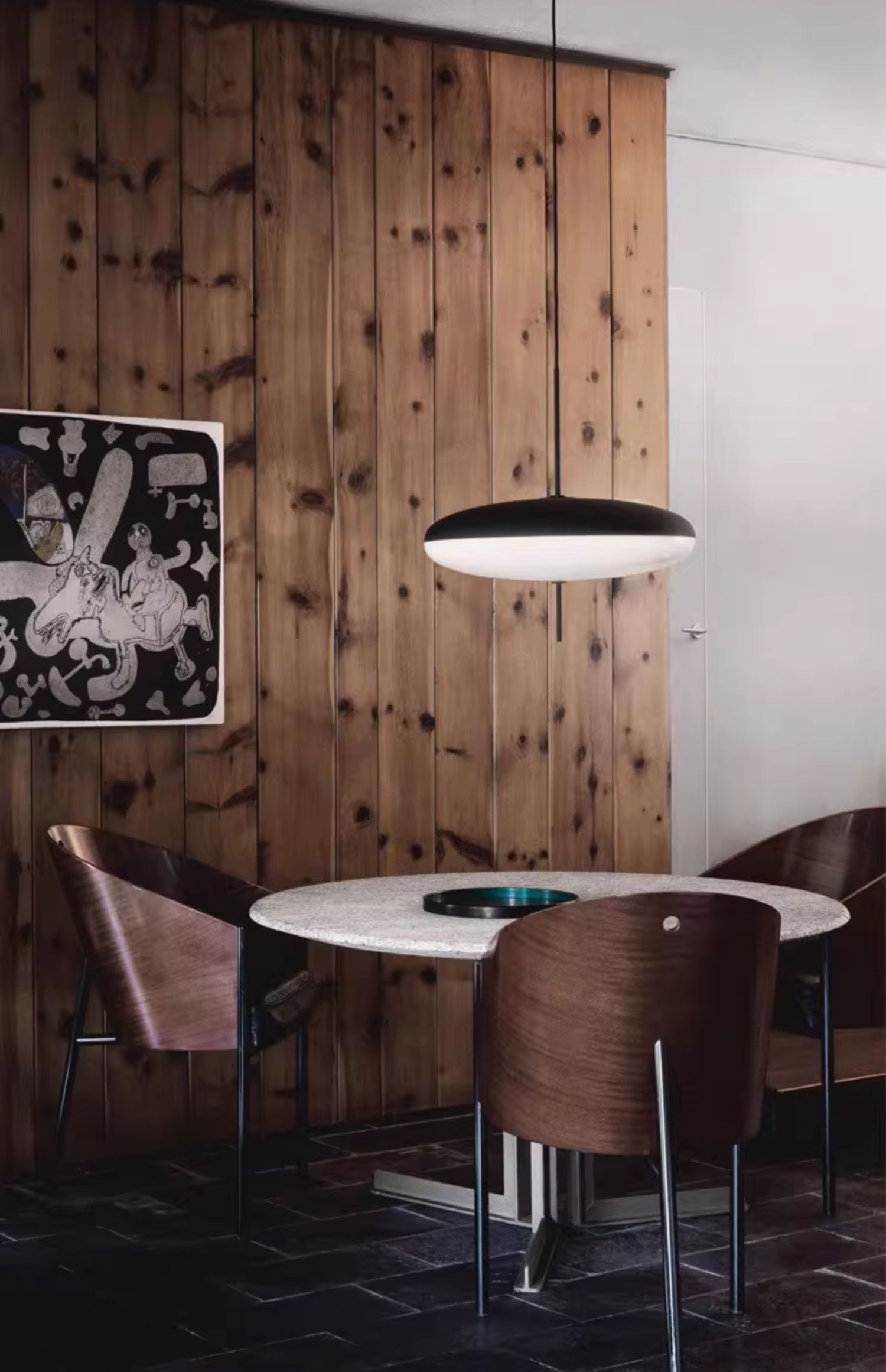 Lustra Pendant Lamp Joined Black-Painted for Living Room-Neutral Decor