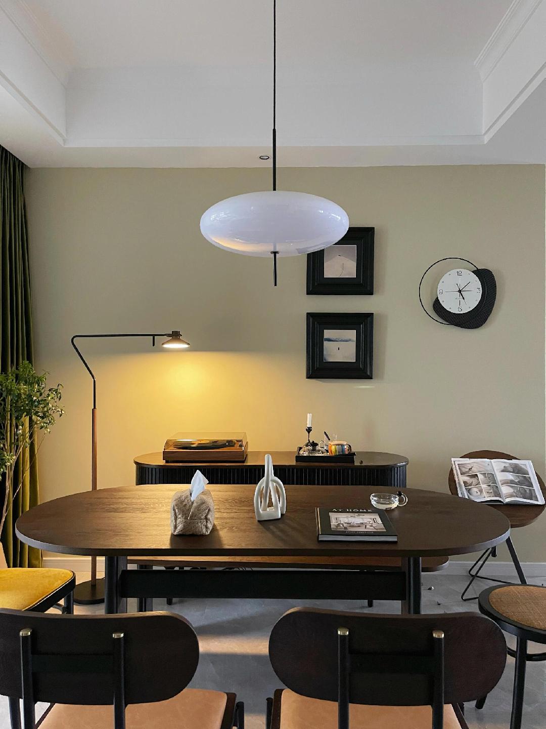 Lustra Pendant Lamp Joined Black-Painted for Living Room-Neutral Decor