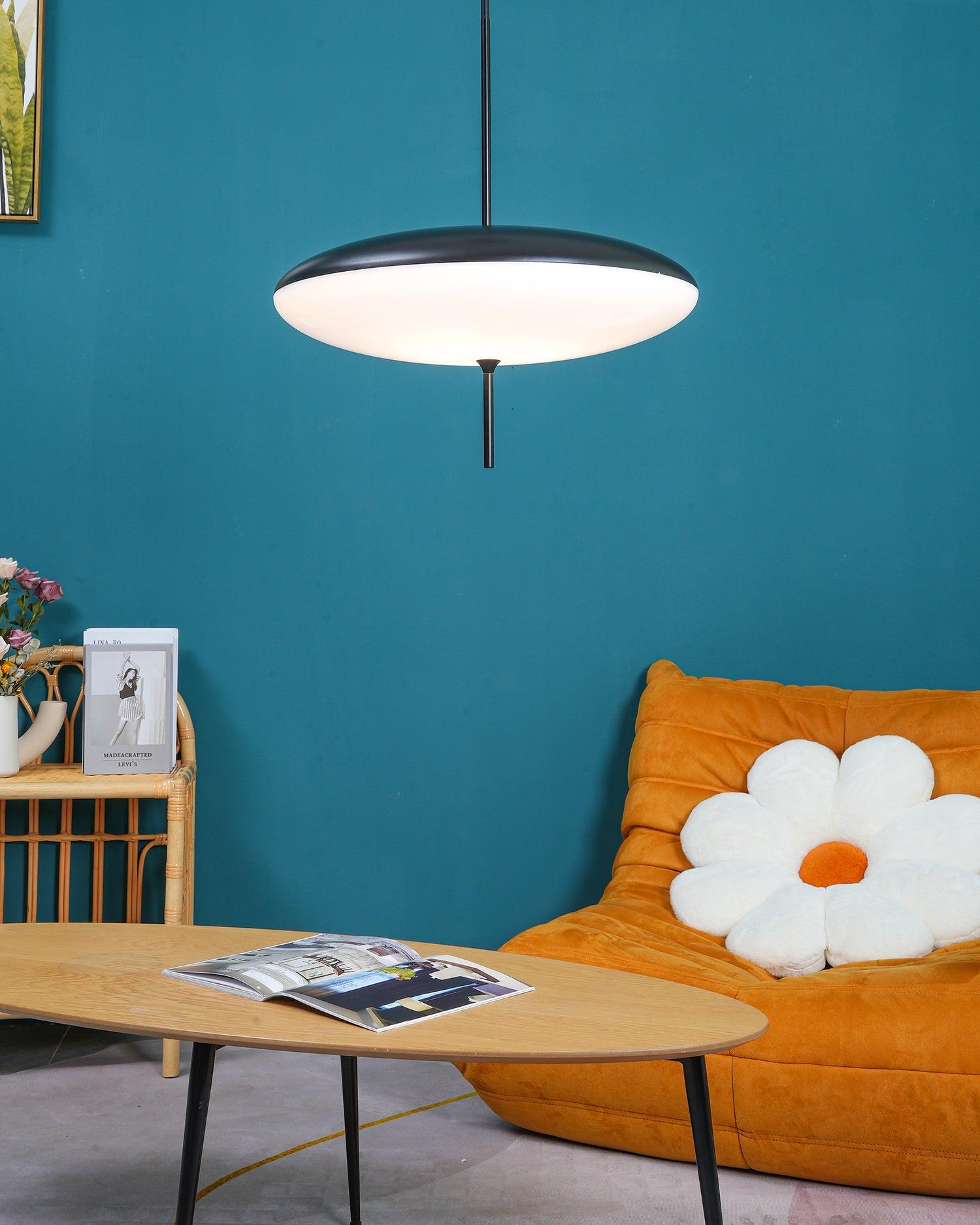 Lustra Pendant Lamp Joined Black-Painted for Living Room-Neutral Decor