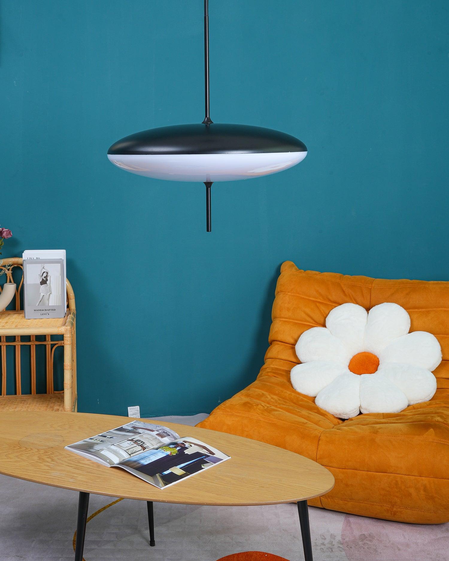 Lustra Pendant Lamp Joined Black-Painted for Living Room-Neutral Decor