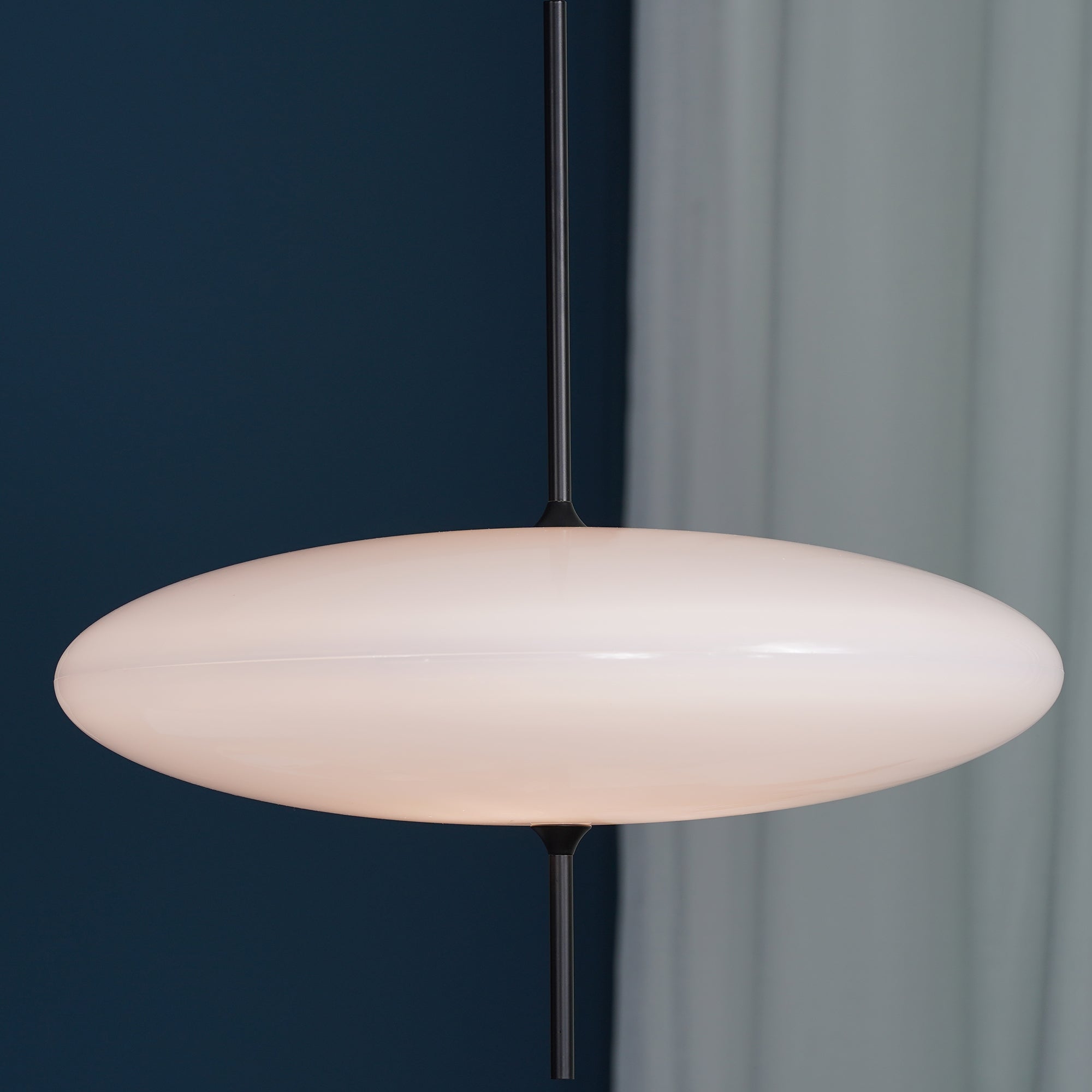 Lustra Pendant Lamp Joined Black-Painted for Living Room-Neutral Decor
