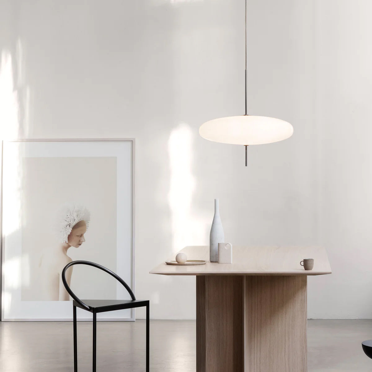 Lustra Pendant Lamp Joined Black-Painted for Living Room-Neutral Decor