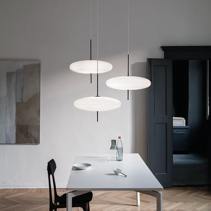 Lustra Pendant Lamp Joined Black-Painted for Living Room-Neutral Decor