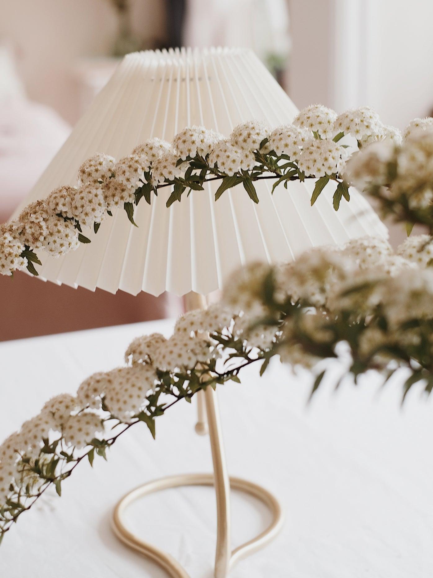 Cora Clear Fabric Table Lamp-Neutral Decor