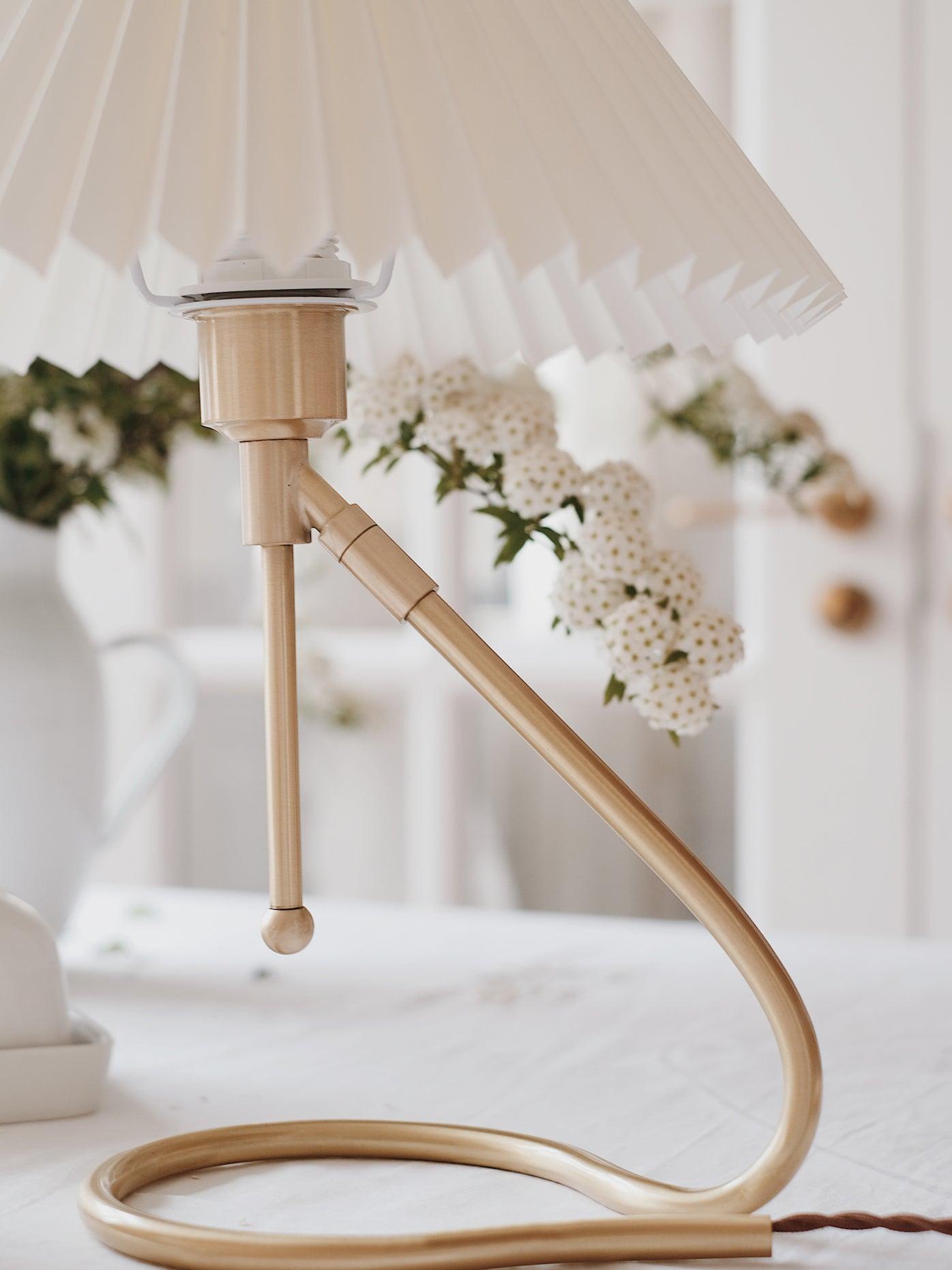 Cora Clear Fabric Table Lamp-Neutral Decor