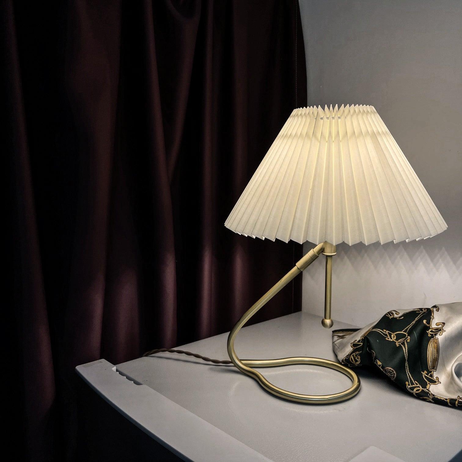 Cora Clear Fabric Table Lamp-Neutral Decor