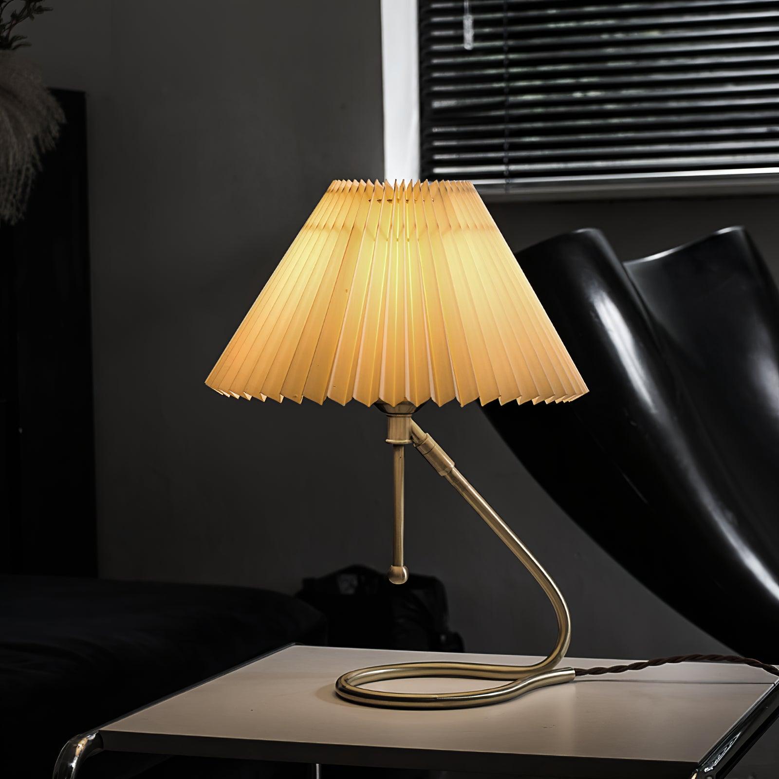 Cora Clear Fabric Table Lamp-Neutral Decor